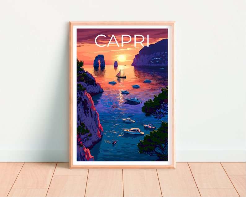 Capri Poster, Capri Print, Italy Poster, Italy Print, Capri Travel Poster, Italy Art, Capri Art