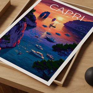 Capri Poster, Capri Print, Italy Poster, Italy Print, Capri Travel Poster, Italy Art, Capri Art