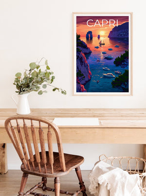 Capri Poster, Capri Print, Italy Poster, Italy Print, Capri Travel Poster, Italy Art, Capri Art
