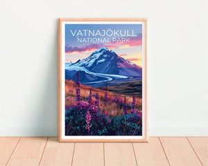 Vatnajökull National Park Poster, Iceland Print, Iceland Poster, Vatnajökull Print, Vatnajokull Poster, Iceland Art, Vatnajökull Art