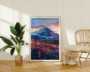 Vatnajökull National Park Poster, Iceland Print, Iceland Poster, Vatnajökull Print, Vatnajokull Poster, Iceland Art, Vatnajökull Art