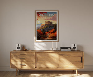 Athen Reiseposter, Parthenon Wandkunst, Parthenon Druck, Athen Poster, Akropolis Poster, Parthenon Poster