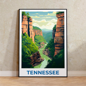 Tennessee Travel Print Big South Fork Poster Cumberland River Wall Art Tennessee Poster Home Decor Birthday Gift