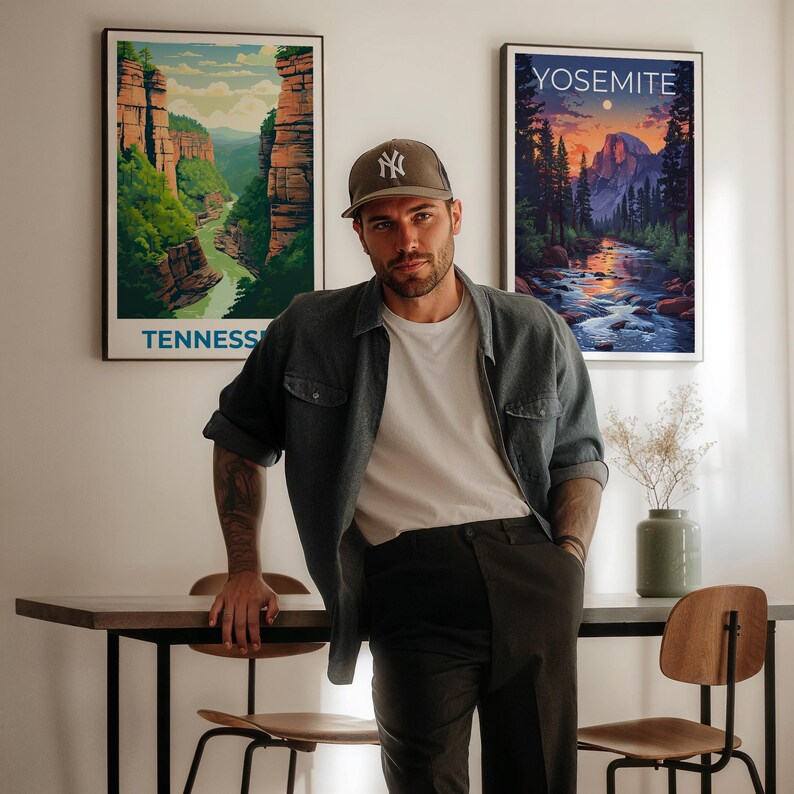 Tennessee Travel Print Big South Fork Poster Cumberland River Wall Art Tennessee Poster Home Decor Birthday Gift