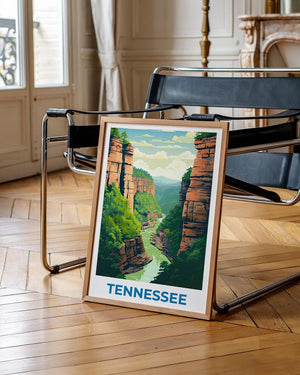 Tennessee Travel Print Big South Fork Poster Cumberland River Wall Art Tennessee Poster Home Decor Birthday Gift