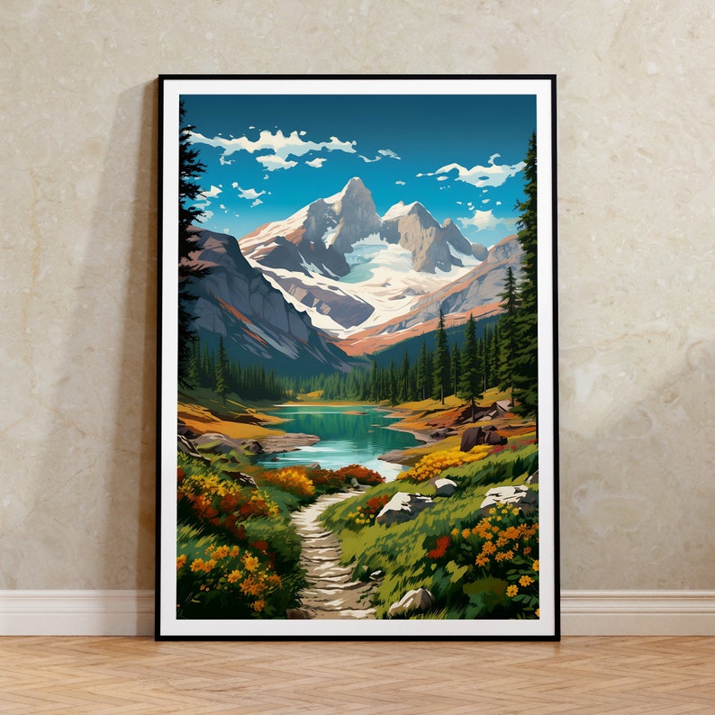 Swiss Alps Travel Poster, Switzerland Wall Art, Switzerland Print, Swiss Alps Poster, Mountains Poster, Nature Poster, Swiss Alps Art