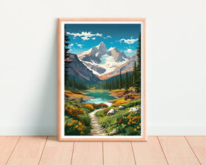 Swiss Alps Travel Poster, Switzerland Wall Art, Switzerland Print, Swiss Alps Poster, Mountains Poster, Nature Poster, Swiss Alps Art