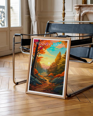Pennsylvania Nature Travel Print, Forest Poster