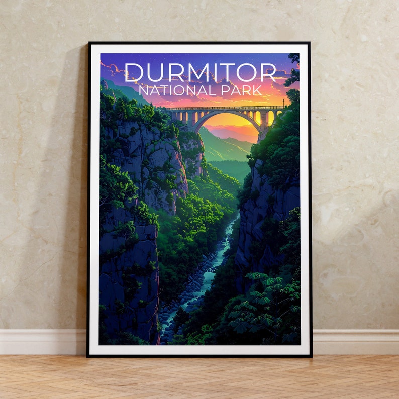 Durmitor National Park Poster, Durmitor Print, Montenegro Poster, Montenegro Print, Đurđevića Tara Bridge Poster, Montenegro Art