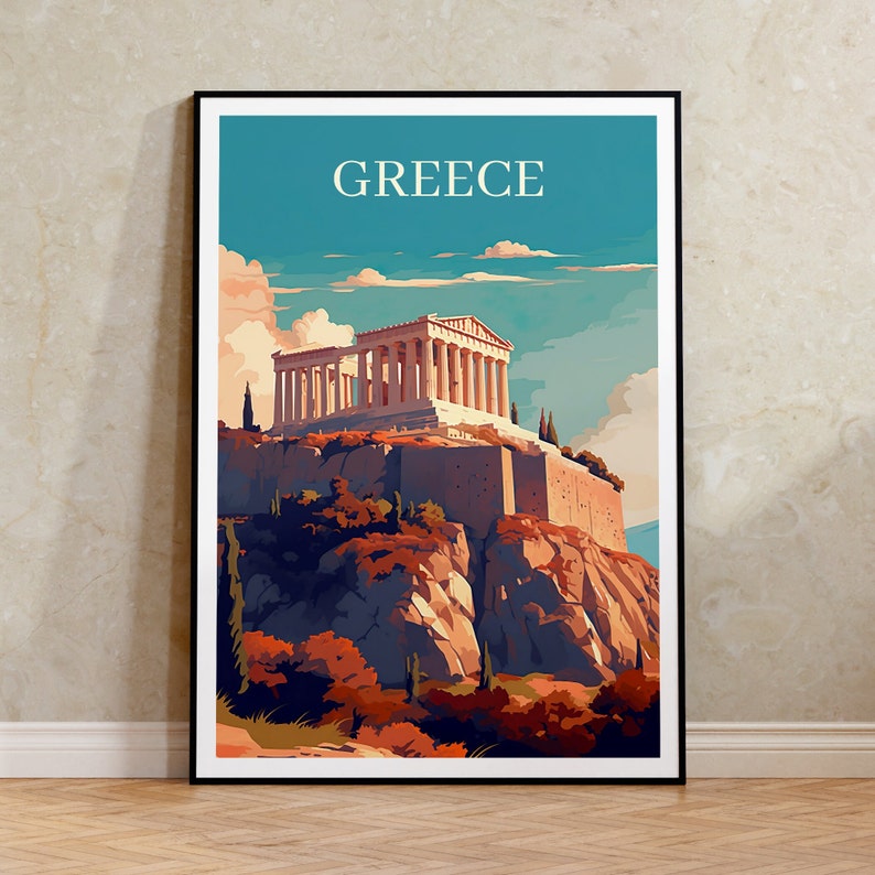 Athens Travel Poster, Athen Wall Art, Greece Print, Athens Poster, Athens Art, Europe Poster, Poster Art, Wall Decor