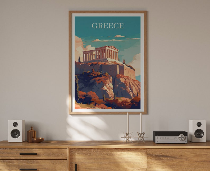 Athens Travel Poster, Athen Wall Art, Greece Print, Athens Poster, Athens Art, Europe Poster, Poster Art, Wall Decor
