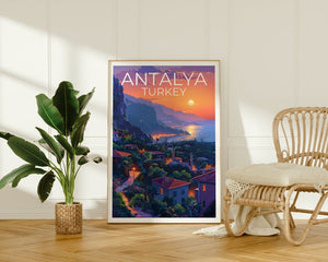 Antalya Poster, Turkey Print, Turkey Poster, Antalya Print, Antalya Travel Poster, Turkey Art, Antalya Art