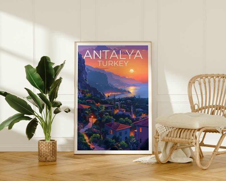 Antalya Poster, Turkey Print, Turkey Poster, Antalya Print, Antalya Travel Poster, Turkey Art, Antalya Art