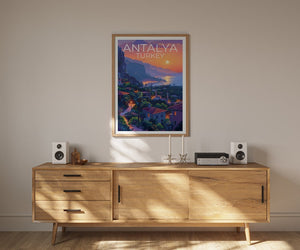 Antalya Poster, Turkey Print, Turkey Poster, Antalya Print, Antalya Travel Poster, Turkey Art, Antalya Art