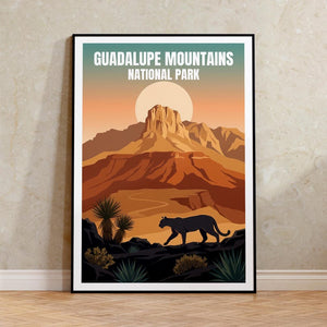 Guadalupe Mountains Poster - Texas Desert Landscape Wall Art