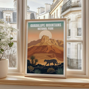 Guadalupe Mountains Poster - Texas Desert Landscape Wall Art