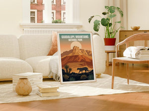 Guadalupe Mountains Poster - Texas Desert Landscape Wall Art