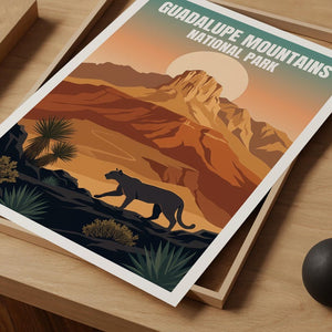Guadalupe Mountains Poster - Texas Desert Landscape Wall Art