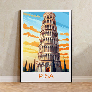Leaning Tower of Pisa Poster, Italy Wall Art, Leaning Tower of Pisa Print, Italy Poster, Italy Art, Europe Poster, Poster Art, Wall Decor