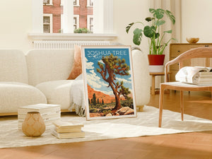 Affiche de voyage Joshua Tree, art mural de Californie, impression de Californie, affiche Joshua Tree, affiche d'arbre, affiche de nature, art Joshua Tree