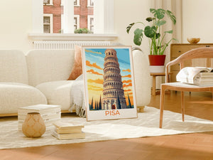 Leaning Tower of Pisa Poster, Italy Wall Art, Leaning Tower of Pisa Print, Italy Poster, Italy Art, Europe Poster, Poster Art, Wall Decor