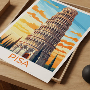 Leaning Tower of Pisa Poster, Italy Wall Art, Leaning Tower of Pisa Print, Italy Poster, Italy Art, Europe Poster, Poster Art, Wall Decor