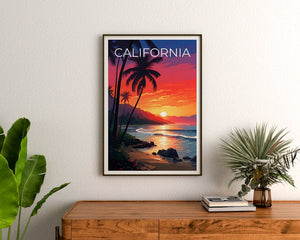 California Poster, California Print, Coast Poster, Coast Print, California Travel Poster, Coast Art, Coast Art