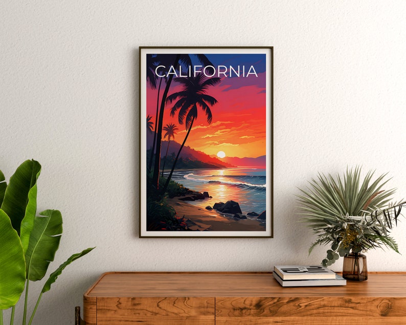 California Poster, California Print, Coast Poster, Coast Print, California Travel Poster, Coast Art, Coast Art