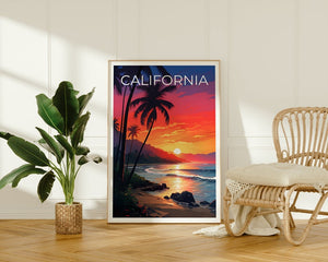 California Poster, California Print, Coast Poster, Coast Print, California Travel Poster, Coast Art, Coast Art