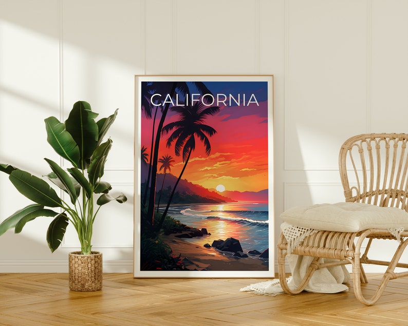 California Poster, California Print, Coast Poster, Coast Print, California Travel Poster, Coast Art, Coast Art