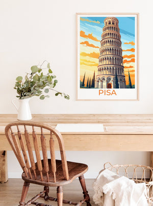 Leaning Tower of Pisa Poster, Italy Wall Art, Leaning Tower of Pisa Print, Italy Poster, Italy Art, Europe Poster, Poster Art, Wall Decor
