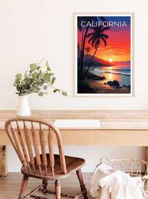 California Poster, California Print, Coast Poster, Coast Print, California Travel Poster, Coast Art, Coast Art