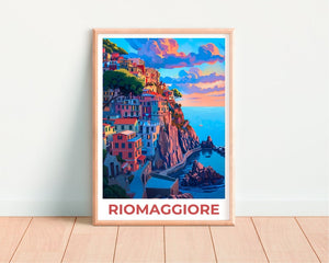 Riomaggiore Travel Poster, Italy Wall Art, Italy Print, Riomaggiore Poster, Italy Poster, City Poster, Riomaggiore Art