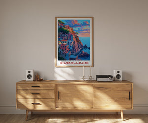Riomaggiore Travel Poster, Italy Wall Art, Italy Print, Riomaggiore Poster, Italy Poster, City Poster, Riomaggiore Art