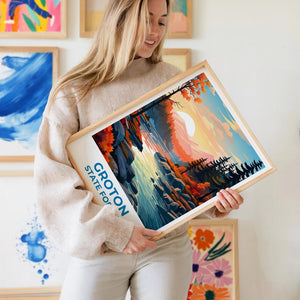 Groton State Forest Travel Print Vermont Poster New England Wall Art Vermont Poster Home Decor Birthday Gift