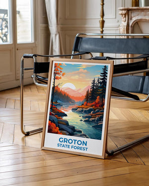 Groton State Forest Travel Print Vermont Poster New England Wall Art Vermont Poster Home Decor Birthday Gift