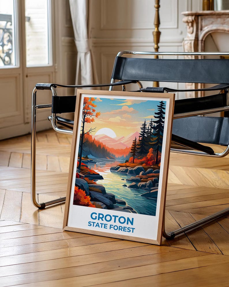 Groton State Forest Travel Print Vermont Poster New England Wall Art Vermont Poster Home Decor Birthday Gift