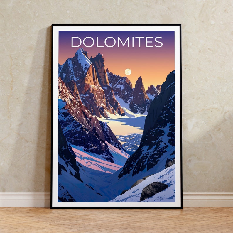 Dolomites Poster, Dolomites Print, Italy Poster, Italy Print, Dolomites Travel Poster, Mountains Poster, Dolomites Art