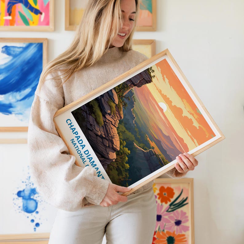 Chapada Diamantina National Park Travel Print,  Brazil Poster, Forest Wall Art, Chapada Poster, Home Decor, Birthday Gift