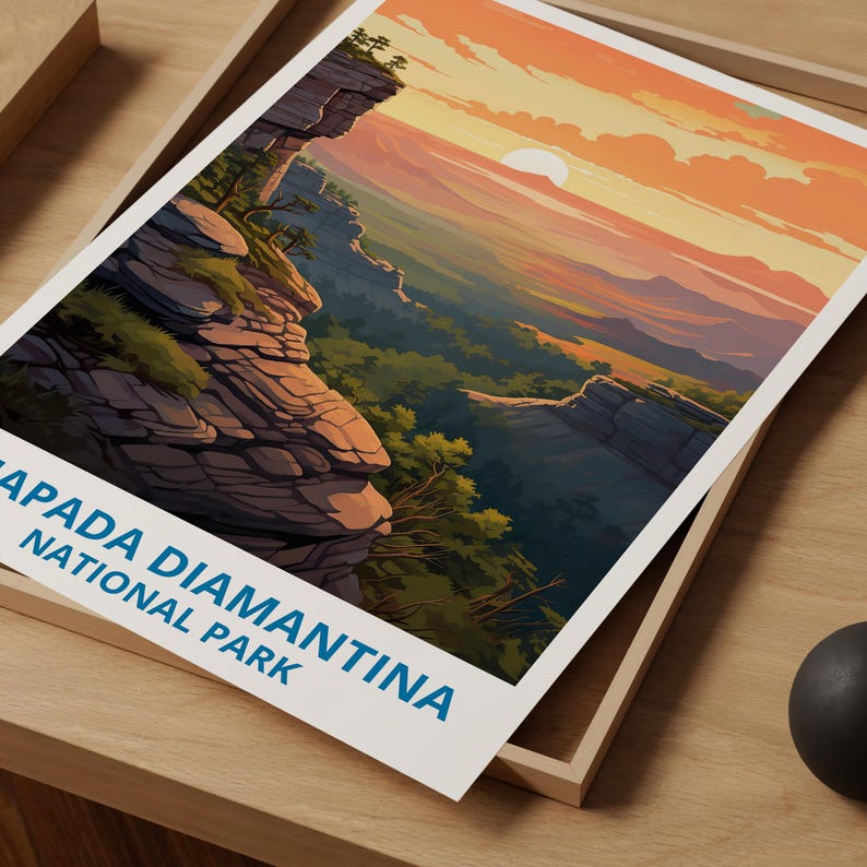 Chapada Diamantina National Park Travel Print,  Brazil Poster, Forest Wall Art, Chapada Poster, Home Decor, Birthday Gift