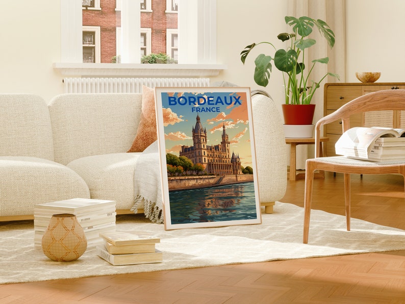 Bordeaux Travel Poster, France Wall Art, France Print, Bordeaux Poster, Europe Poster, City Poster, Bordeaux Art