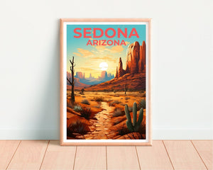 Sedona Travel Poster, Arizona Wall Art, Arizona Print, Sedona Poster, Arizona Poster, Nature Poster, Sedona Art