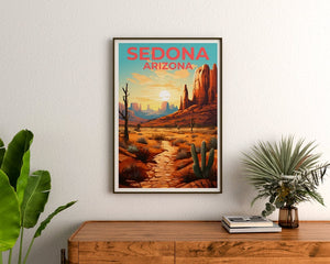 Sedona Travel Poster, Arizona Wall Art, Arizona Print, Sedona Poster, Arizona Poster, Nature Poster, Sedona Art