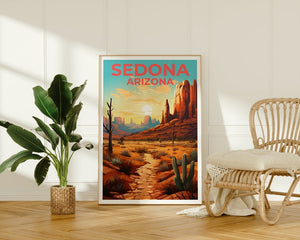 Sedona Travel Poster, Arizona Wall Art, Arizona Print, Sedona Poster, Arizona Poster, Nature Poster, Sedona Art