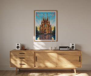 Barcelona Travel Poster, Spain Wall Art, Sagrada Família Print, Barcelona Poster, Sagrada Família Poster, City Poster