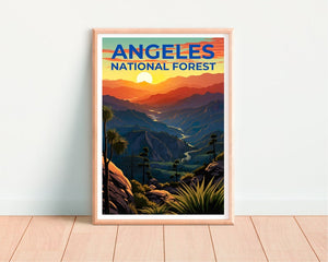 Angeles National Forest Travel Poster, California Wall Art, California Print, Angeles National Forest Poster, California Poster, Travel Gift