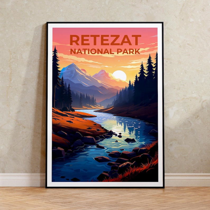 Retezat National Park Poster, Romania Print, Europe Poster, Retezat Print, Outdoor Nature Travel Poster, Forest Poster, Europe Art