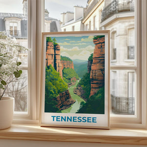 Tennessee Travel Print Big South Fork Poster Cumberland River Wall Art Tennessee Poster Home Decor Birthday Gift