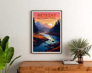 Retezat National Park Poster, Romania Print, Europe Poster, Retezat Print, Outdoor Nature Travel Poster, Forest Poster, Europe Art