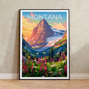 Montana Poster, Montana Print, Mountain Poster, Mountain Print, Montana Travel Poster, Wilderness Poster, Montana Art
